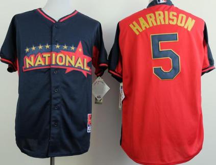 2014 All-Star Game National League Pittsburgh Pirates 5 Josh Harrison Blue Red MLB Jerseys