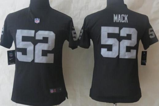 Women Nike Oakland Raiders 52 Khalil Mack Black Limited NFL Jerseys