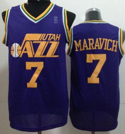 Utah Jazz 7 Pete Maravich Purple Revolution 30 NBA Jerseys