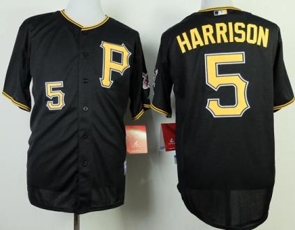 Pittsburgh Pirates 5 Josh Harrison Black Cool Base MLB Jerseys