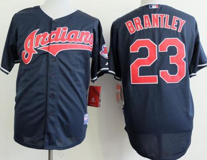 Cleveland Indians 23 Michael Brantley Blue Cool Base MLB Jerseys Cleveland Indians 23 Michael Brantley Blue Cool Base MLB Jerseys