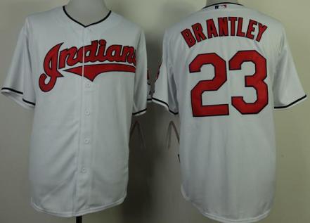 Cleveland Indians 23 Michael Brantley White Cool Base MLB Jerseys