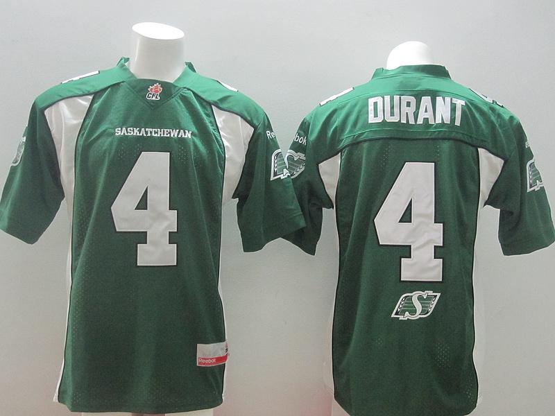 Saskatchewan Roughriders #4 Darian Durant Green Stitched CFL Jersey