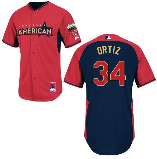 2014 All-Star Game American League Boston Red Sox 34 David Ortiz MLB Jerseys