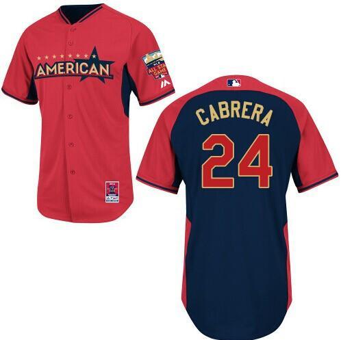 2014 All-Star Game American League Detroit Tigers 24 Miguel Cabrera MLB Jerserys