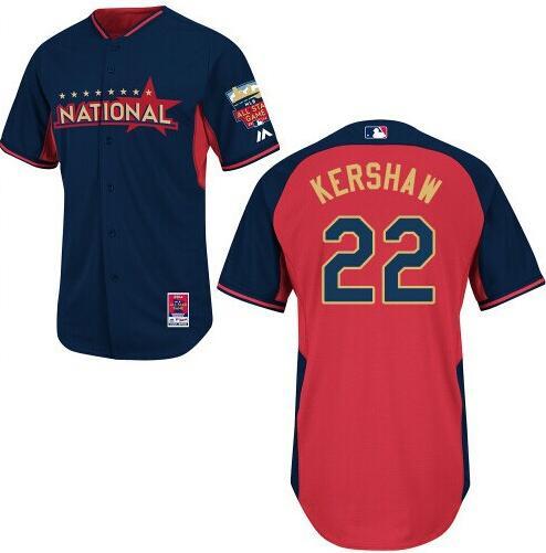 2014 All-Star Game National League Los Angeles Dodgers 22 Clayton Kershaw MLB Jerserys