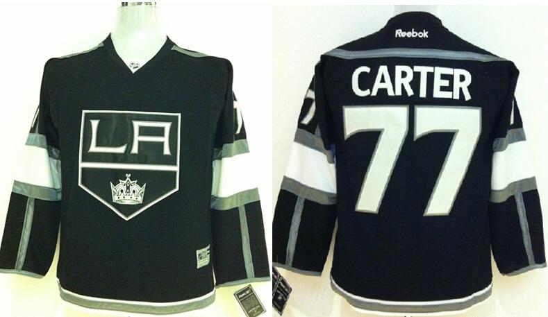 Kids Los Angeles Kings 77 Jeff Carter Black NHL Jerseys
