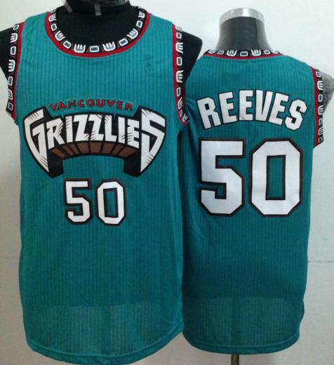 Memphis Grizzlies 50 Bryant Reeves Green Revolution 30 NBA Jerseys
