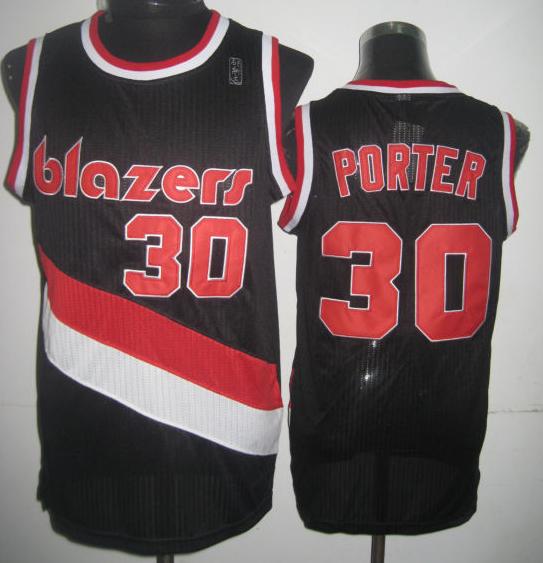 Portland Trail Blazers 30 Terry Porter Black Revolution 30 NBA Jerseys