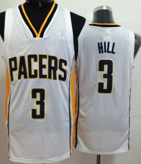 Indiana Pacers 3 George Hill White Revolution 30 NBA Jerseys