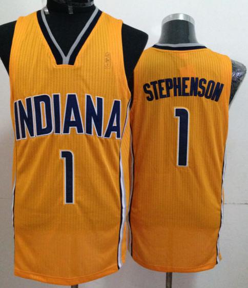Indiana Pacers 1 Lance Stephenson Yellow Revolution 30 NBA Jerseys