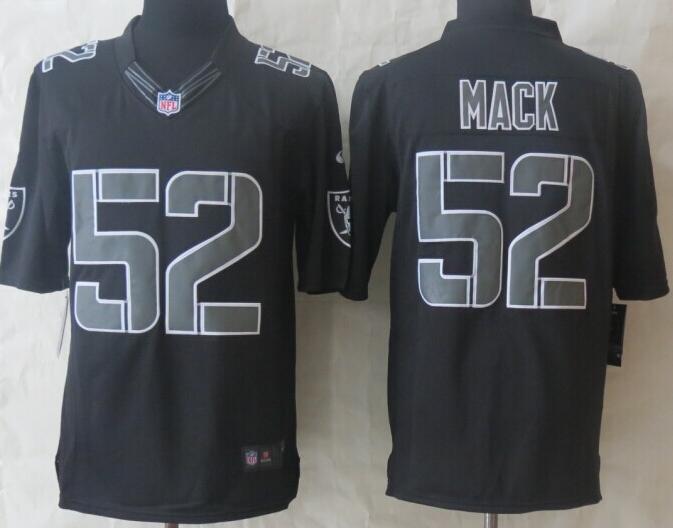 Nike Oakland Raiders 52 Khalil Mack Black Impact Limited NFL Jerseys