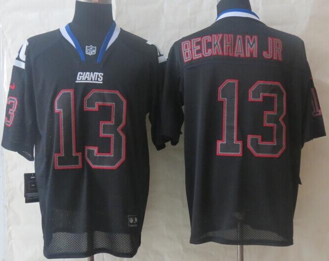 Nike New York Giants 13 Odell Beckham Jr Light Out Black Elite NFL Jerseys