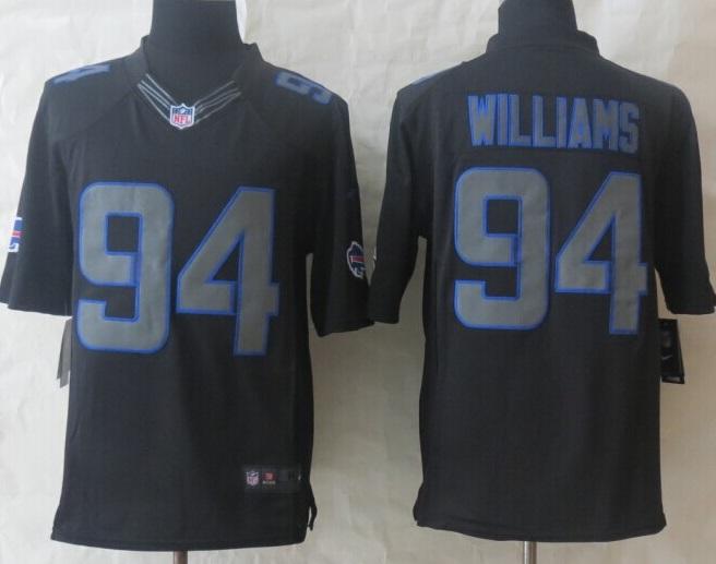 Nike Buffalo Bills #94 Williams Black Impact LIMITED NFL Jerseys