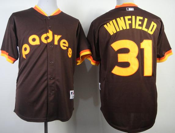 San Diego Padres 31 Dave Winfield Coffee 1984 Turn Back The Clock MLB Jerseys San Diego Padres 31 Dave Winfield Coffee 1984 Turn Back The Clock MLB Jerseys