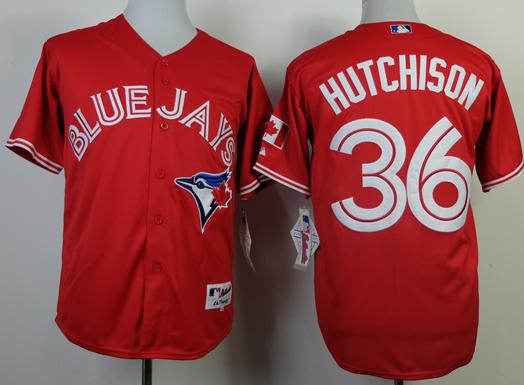 Toronto Blue Jays 36 Drew Hutchison Red MLB Jerseys