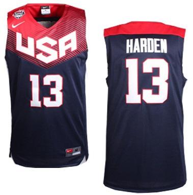 2014 USA Dream 11 Team 13 James Harden Blue Basketball Jerseys