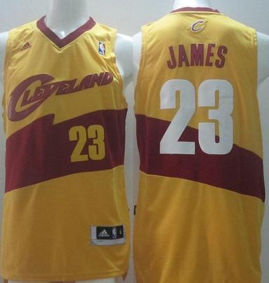 Cleveland Cavaliers 23 LeBron James Yellow Revolution 30 Swingman NBA Jerseys