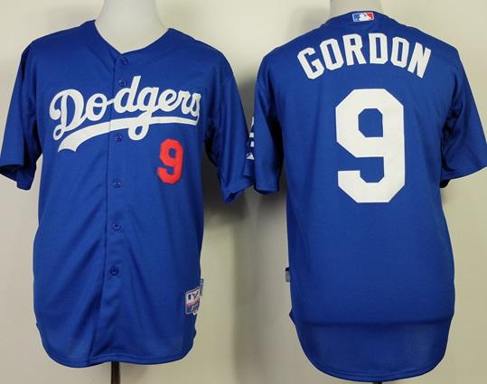 Los Angeles Dodgers 9 Dee Gordon Blue Cool Base MLB Jerseys