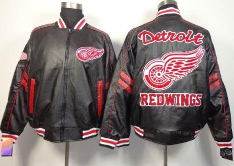 Detroit Red Wings Leather NHL Jacket Clothing Black