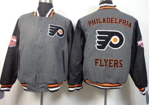 Philadelphia Flyers NHL Wool Jacket Grey
