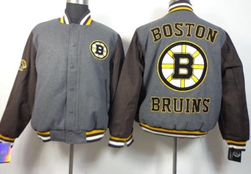 Boston Bruins NHL Wool Jacket Grey