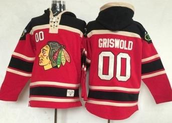 Chicago Blackhawks #00 Clark Griswold Red Lace-Up NHL Jersey Hoodie Chicago Blackhawks #00 Clark Griswold Red Lace-Up NHL Jersey Hoodie