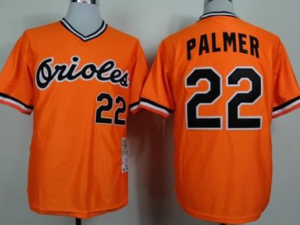Baltimore Orioles 22 Jim Palmer Orange 1970 Throwback MLB Jerseys