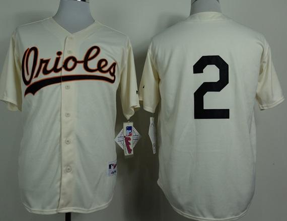 Baltimore Orioles 2 J.J. Hardy Cream Beige 1954 Throwback MLB Jerseys
