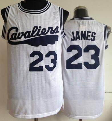 Cleveland Cavaliers 23 LeBron James White Throwback NBA Jerseys Cleveland Cavaliers 23 LeBron James White Throwback NBA Jerseys