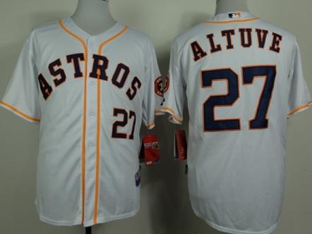 Houston Astros 27 Jose Altuve White MLB Jerseys