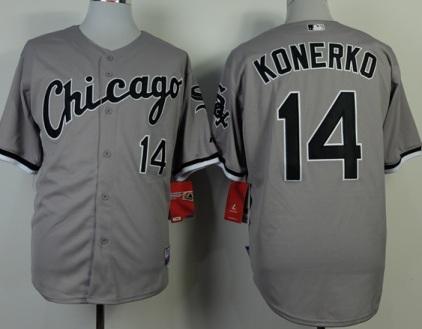 Chicago White Sox 14 Paul Konerko Grey MLB Jerseys