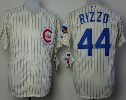 Chicago Cubs 44 Anthony Rizzo Beige 1969 Throwback MLB Jersey