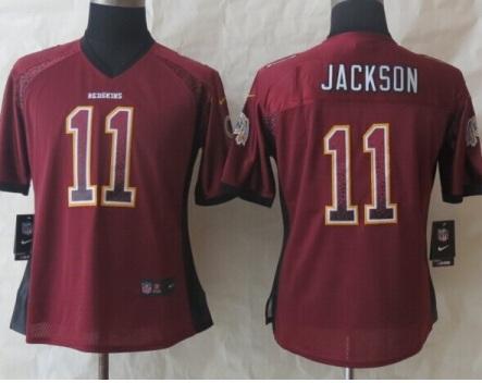 Women Nike Washington Redskins 11 DeSean Jackson Red Drift Fashion Elite NFL Jerseys