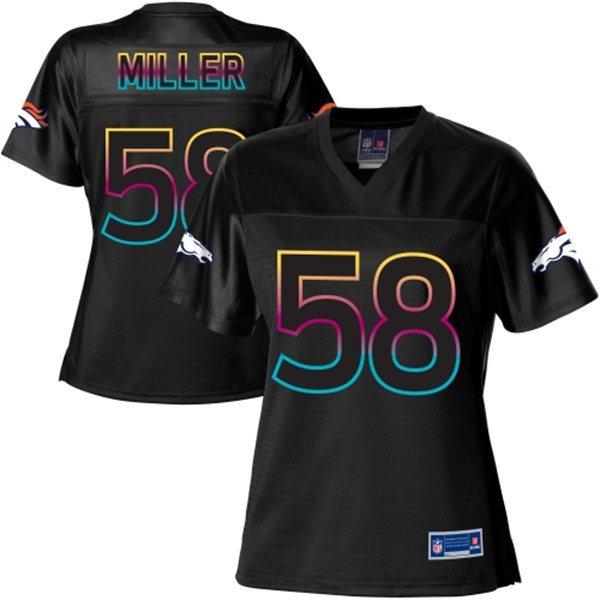 Women Nike Denver Broncos 58 Von Miller Black Fashion NFL Jerseys
