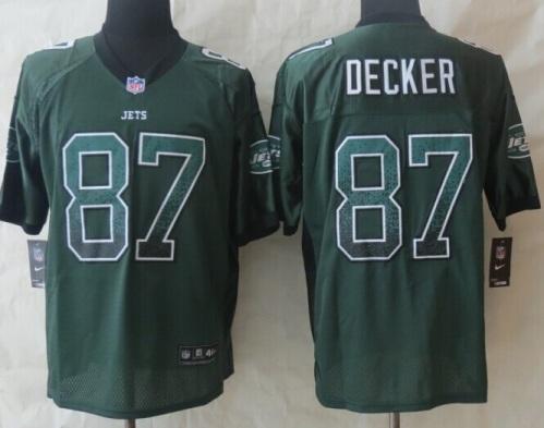 Nike New York Jets 87 Eric Decker Green Drift Fashion Elite NFL Jerseys
