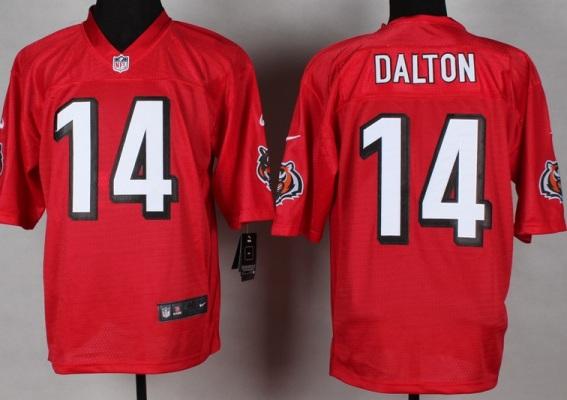 Nike Cincinnati Bengals 14 Andy Dalton Red QB Fashion NFL Jerseys