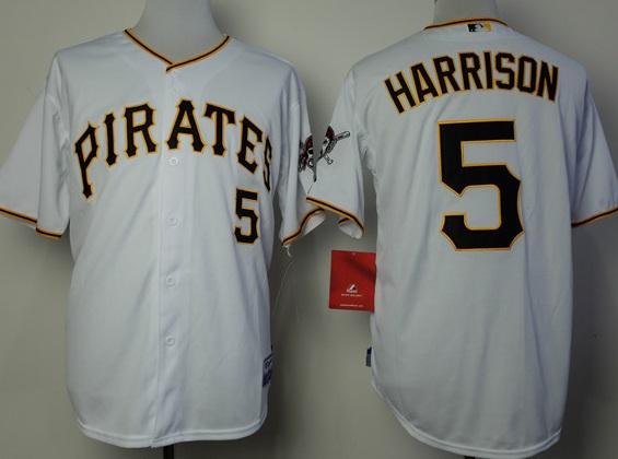 Pittsburgh Pirates 5 Josh Harrison White MLB Jerseys