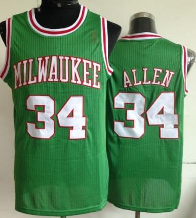 Milwaukee Bucks 34# Ray Allen Green Revolution 30 NBA Jersey