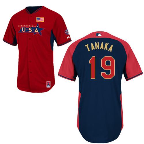 2014 Future Stars USA League New York Yankees 19 Masahiro Tanaka Red Blue MLB BP Jerseys