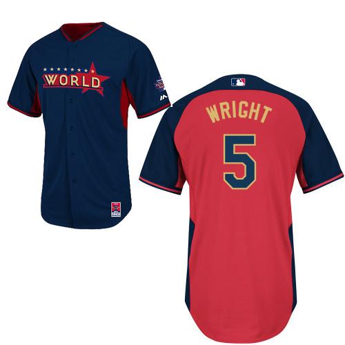 2014 Future Stars World League New York Mets 5 David Wright Red Blue MLB BP Jerseys