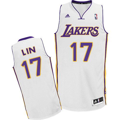 Los Angeles Lakers 17 Jeremy Lin White Revolution 30 Swingman NBA Jerseys