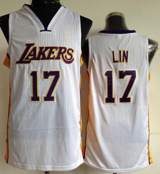 Los Angeles Lakers 17 Jeremy Lin White Revolution 30 NBA Jerseys