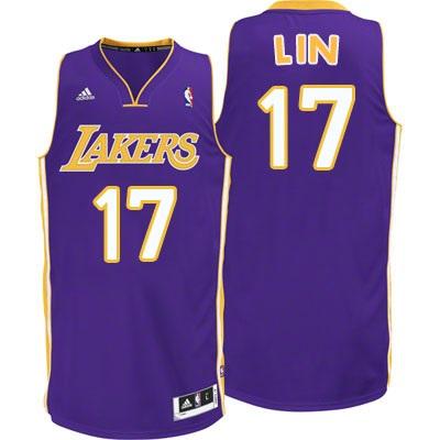 Los Angeles Lakers 17 Jeremy Lin Purple Revolution 30 Swingman NBA Jerseys