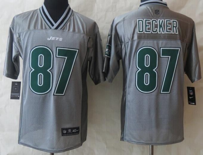Nike New York Jets 87 Eric Decker Grey Vapor Elite NFL Jerseys