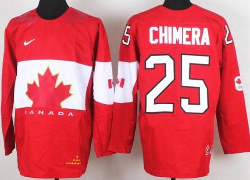 2014 IIHF ICE Hockey World Championship Canada Team 25 Jason Chimera Red Jerseys