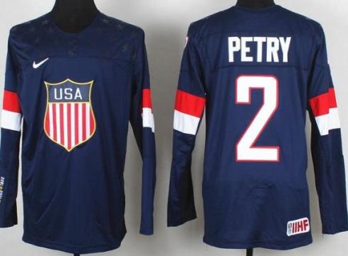 2014 IIHF ICE Hockey World Championship USA Team 2 Jeff Petry Blue Jerseys