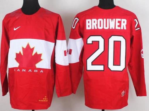 2014 IIHF ICE Hockey World Championship Canada Team 20 Troy Brouwer Red Jerseys