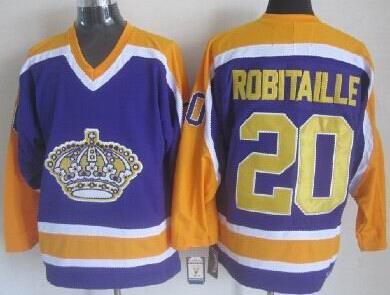 Los Angeles Kings #20 Luc Robitaille Purple CCM NHL Jerseys