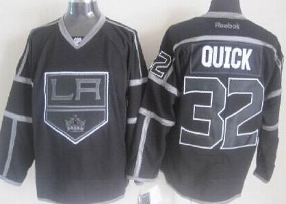 Los Angeles Kings #32 Jonathan Quick Black Ice Fashion NHL Jerseys